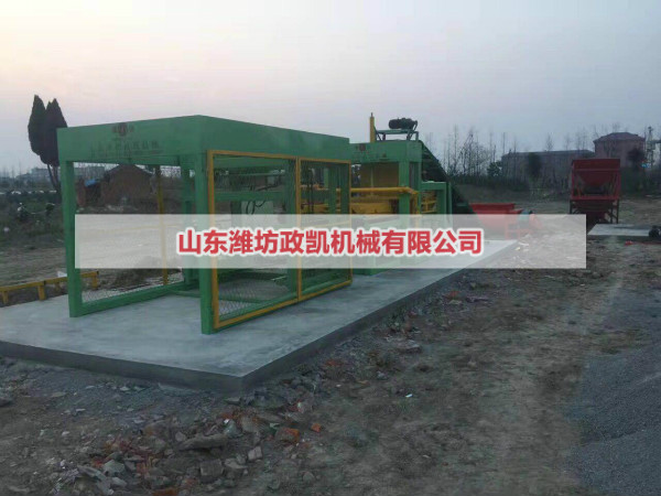 湖北水泥免燒磚機(jī)安裝成功